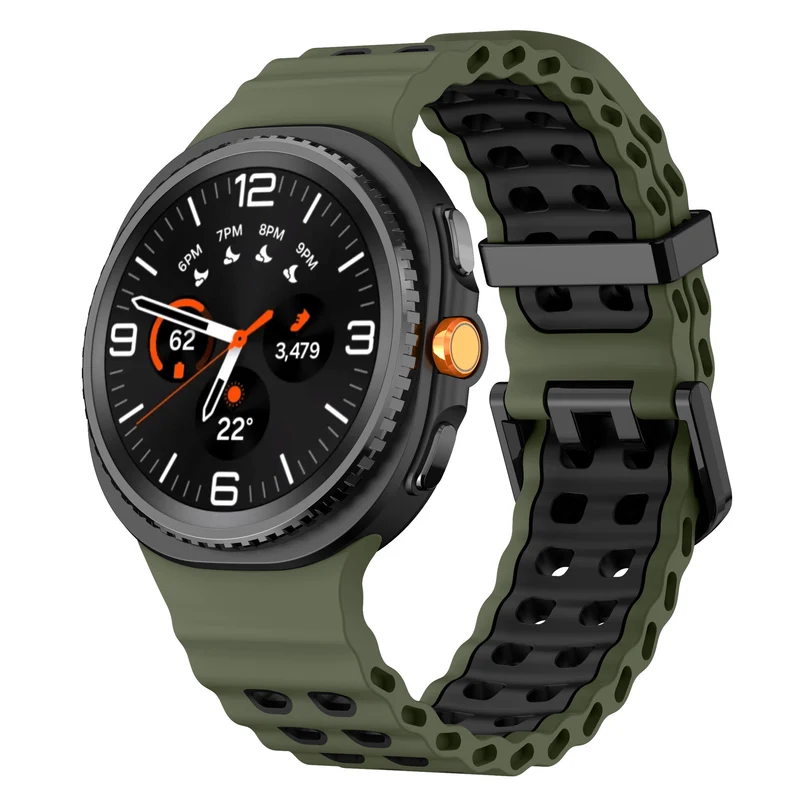 Correa Ocean Samsung Galaxy Watch 9 - 44mm (verde oliva/negro)