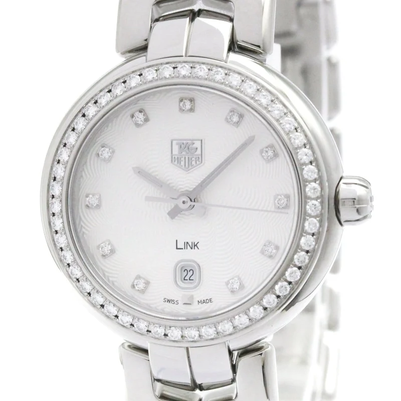 Tag Heuer Link - Steel watch, diamonds and mother-of-pearl
