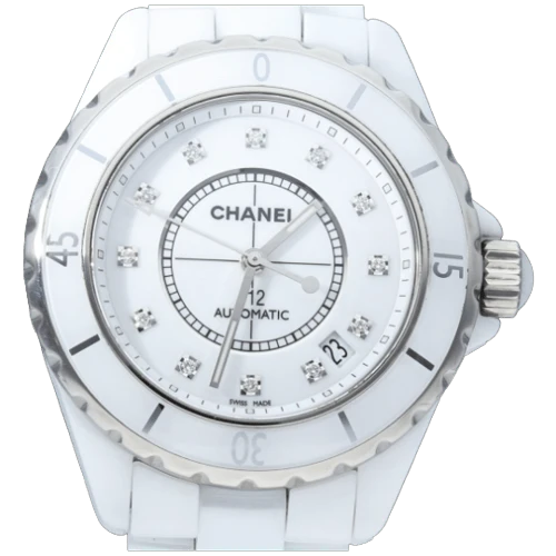 Chanel J-12 - 38 mm watch in ceramic and diamonds