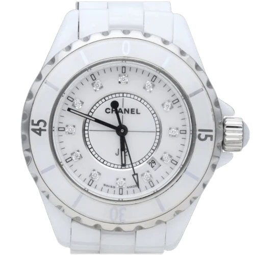Chanel J12 - 33 mm watch in ceramic and diamonds