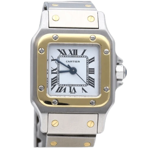 Cartier Santos - Women's watch in 18K yellow gold and steel