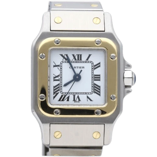 Cartier Santos - Ladies' watch in 18 ct yellow gold and steel