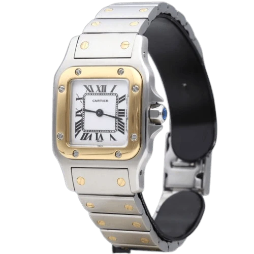 Cartier Santos de Cartier Galbée PM - Yellow gold and steel watch