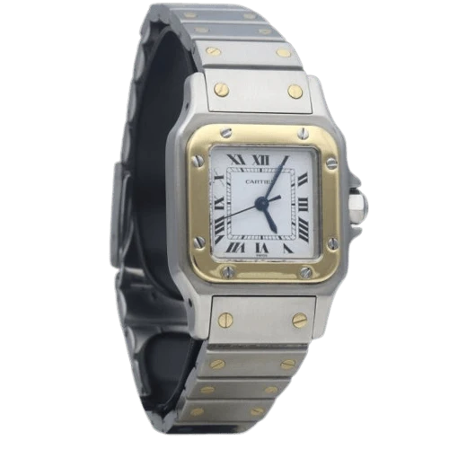 Cartier Santos - Ladies' watch in 18 ct yellow gold and steel
