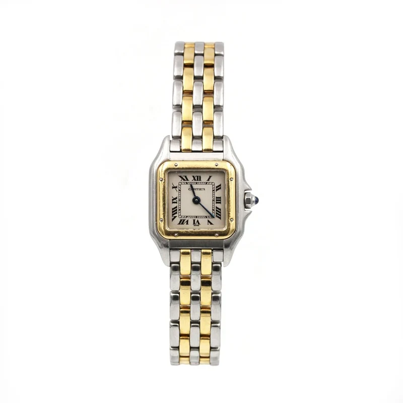 Cartier Panthère - PM watch with 2 rows in yellow gold and steel