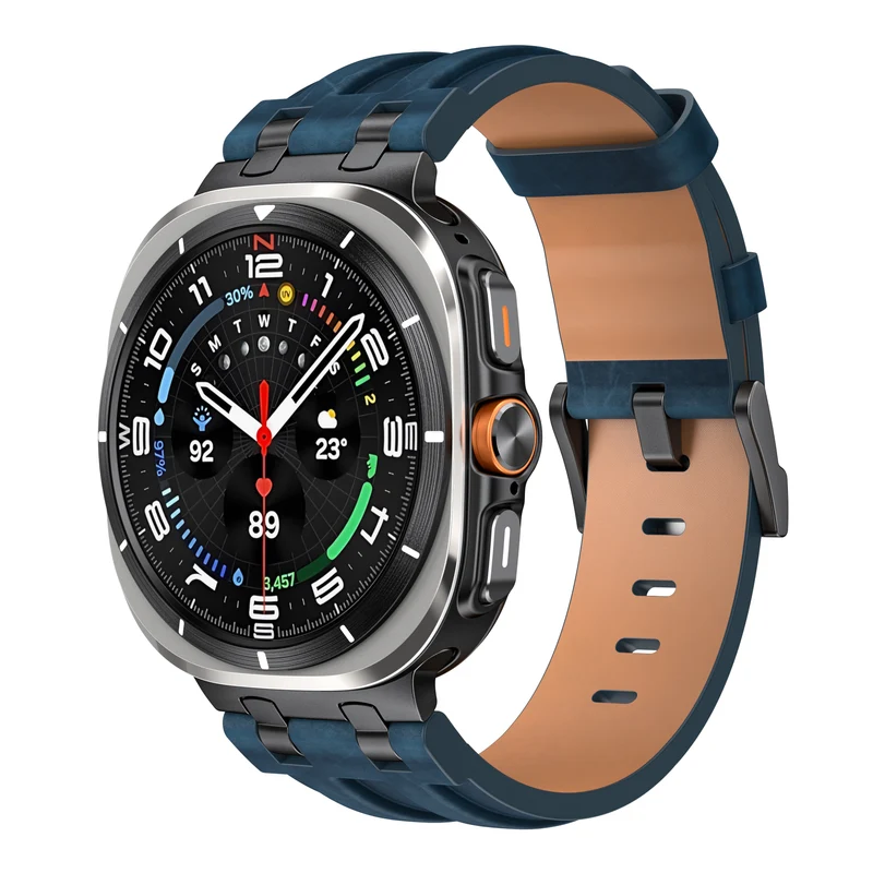 Correa cuero sólida Samsung Galaxy Watch Ultra 2 (azul oscuro)