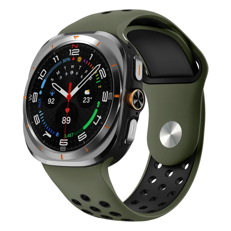 Correa deportiva Samsung Galaxy Watch Ultra 2 (verde militar/negro)