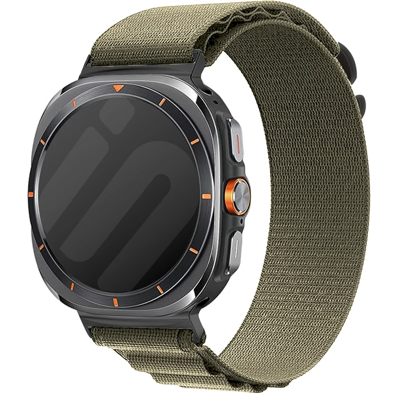 Correa Alpine nylon Samsung Galaxy Watch Ultra 2 (oliva)