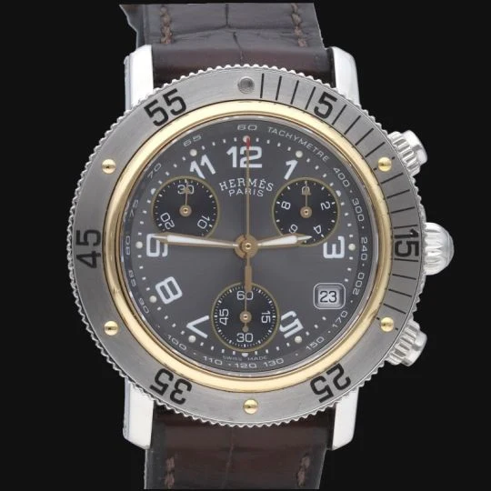 Hermès Clipper Chronograph - Steel watch