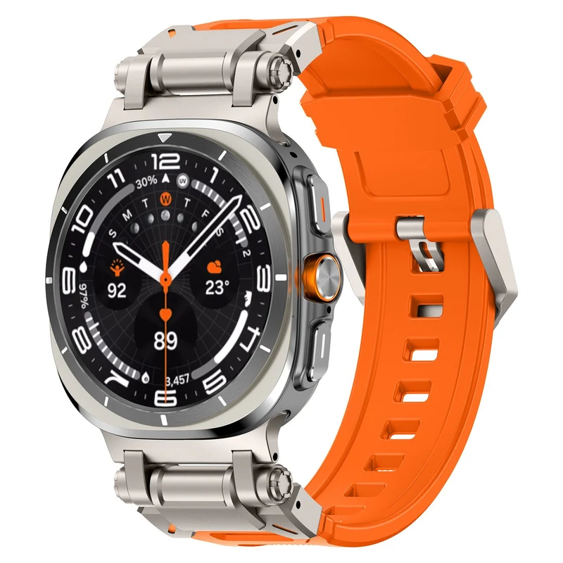 Correa silicona 'Explorer' Samsung Galaxy Watch Ultra 2 (naranja/titanio)