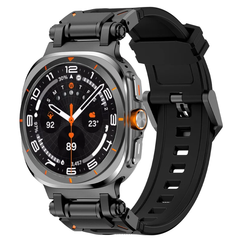 Correa silicona 'Explorer' Samsung Galaxy Watch Ultra 2 (negro con negro)