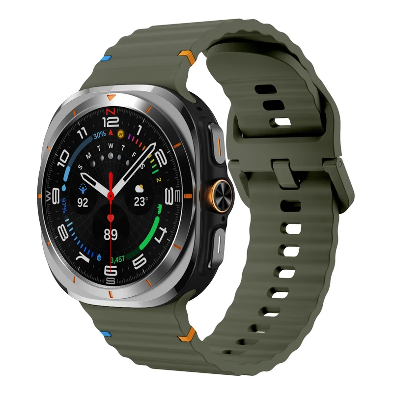 Correa ondulada Samsung Galaxy Watch Ultra 2 (verde militar)