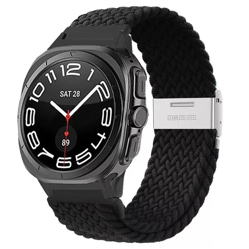 Correa nylon trenzada Samsung Galaxy Watch Ultra 2 (negro)