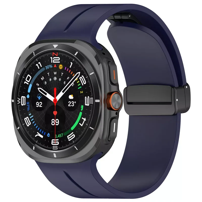 Correa silicona con hebilla-D Samsung Galaxy Watch Ultra 2 (azul oscuro)