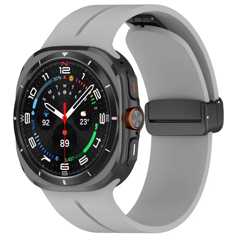 Correa silicona con hebilla-D Samsung Galaxy Watch Ultra 2 (gris)