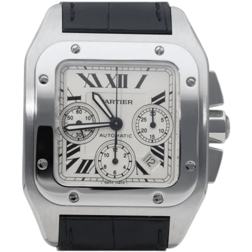Cartier Santos 100 XL - Steel chronograph watch