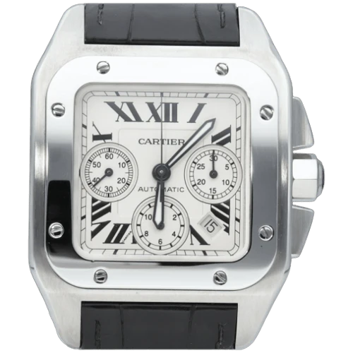 Cartier Santos 100 XL Chronograph - Steel watch
