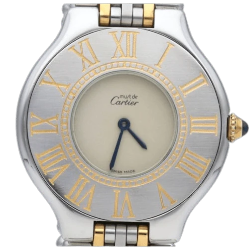 Cartier Must 21 - Yellow gold and steel watch