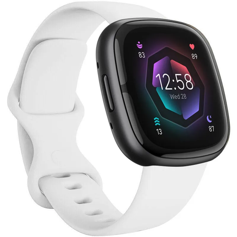 Fitbit Sense 2 Silicona Correa (blanco)