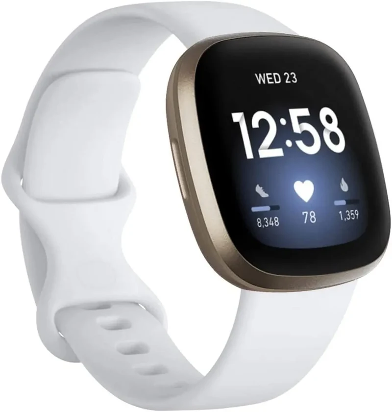 Fitbit Versa 3 Silicona Correa (blanco)