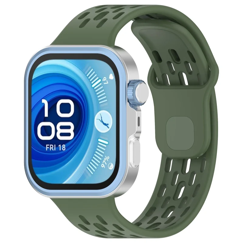 Correa air silicona Huawei Watch Fit 4 (verde oscuro)