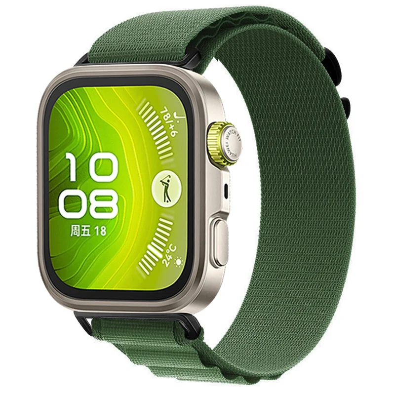 Correa Alpine nylon Huawei Watch Fit 5 (verde militar)