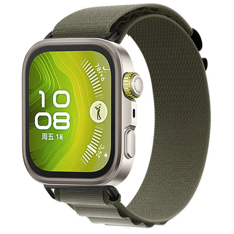 Correa Alpine nylon Huawei Watch Fit 5 (verde oliva)