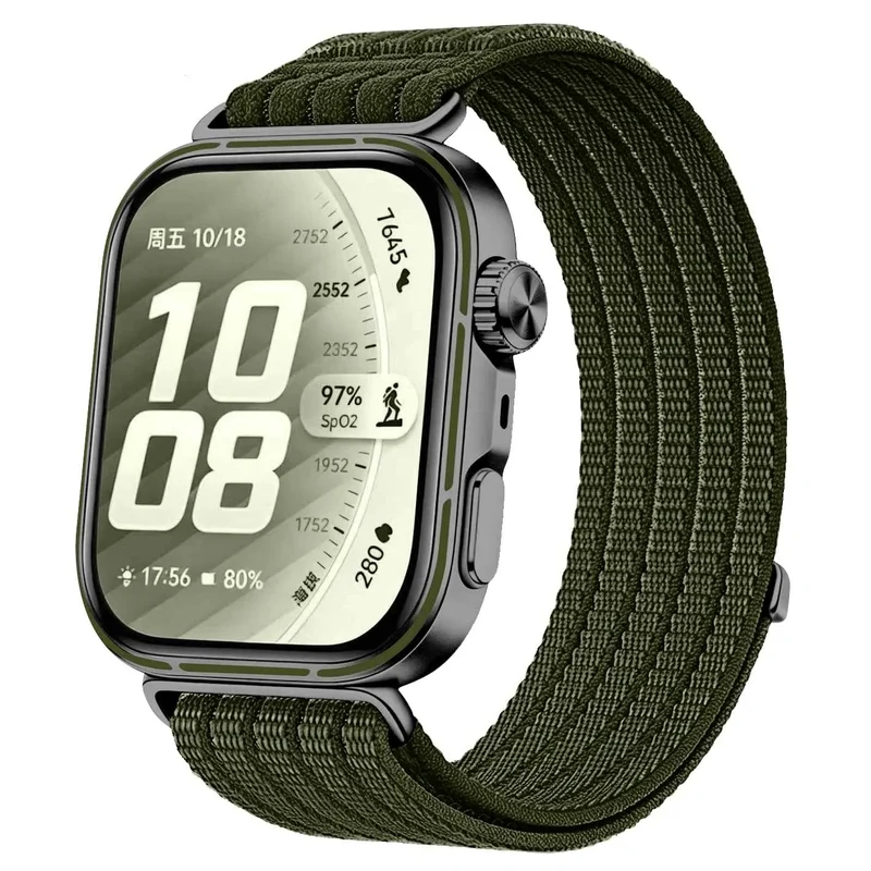 Correa nylon ultrafina Huawei Watch Fit 5 (verde oscuro)