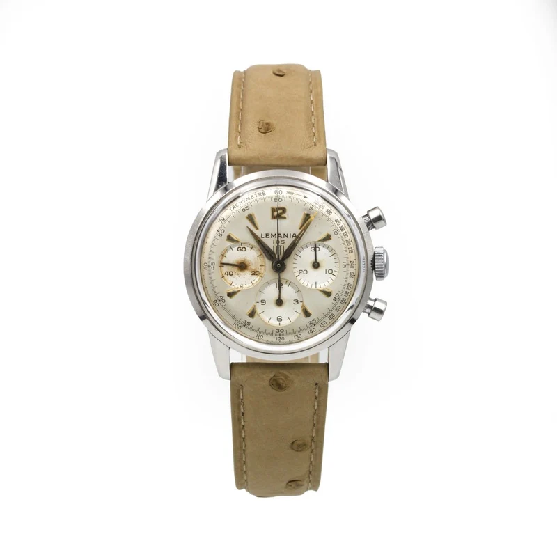 Lemania UTI 105 - Steel chronograph watch