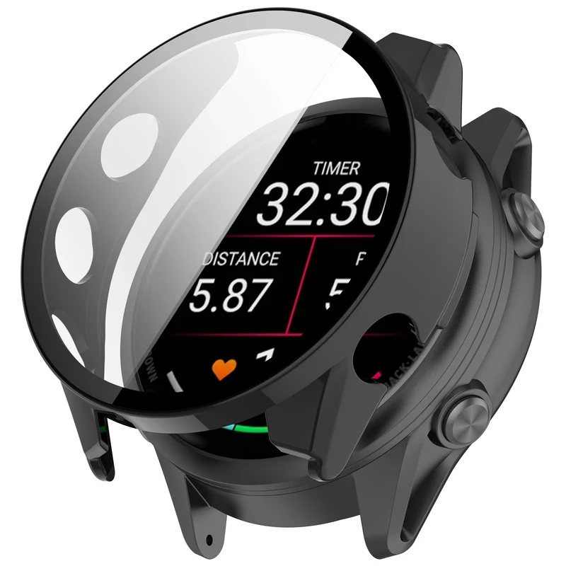 Garmin Forerunner 170 Protector de pantalla de vidrio templado (negro)
