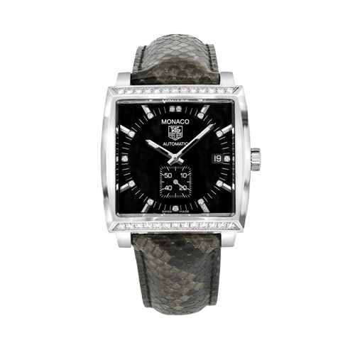 TAG Heuer Monaco - Lady Diamonds watch in steel and diamonds