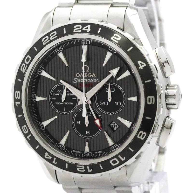 Omega Seamaster Aqua Terra 150M - Automatic GMT chronograph watch in stainless steel