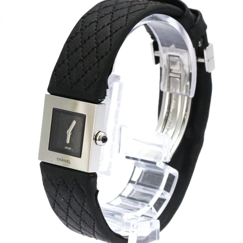 Chanel Matelassé Quartz Watch Stainless Steel and Quilted Leather