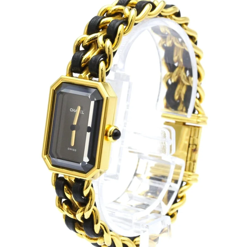 Chanel Premiere Rock Quartz Watch Plated Metal and Leather