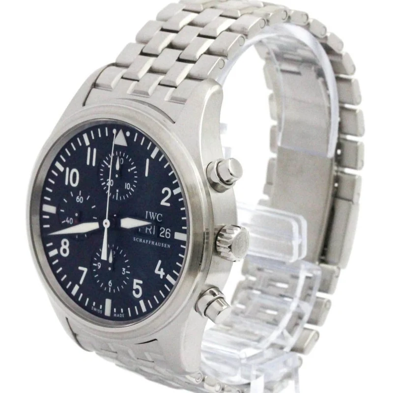 IWC Schaffhausen Pilot Chronograph Automatic Watch Stainless Steel