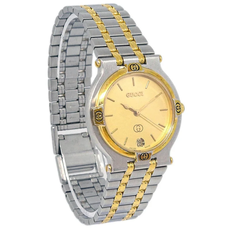 Gucci - 9000L Quartz watch in metal-plated stainless steel