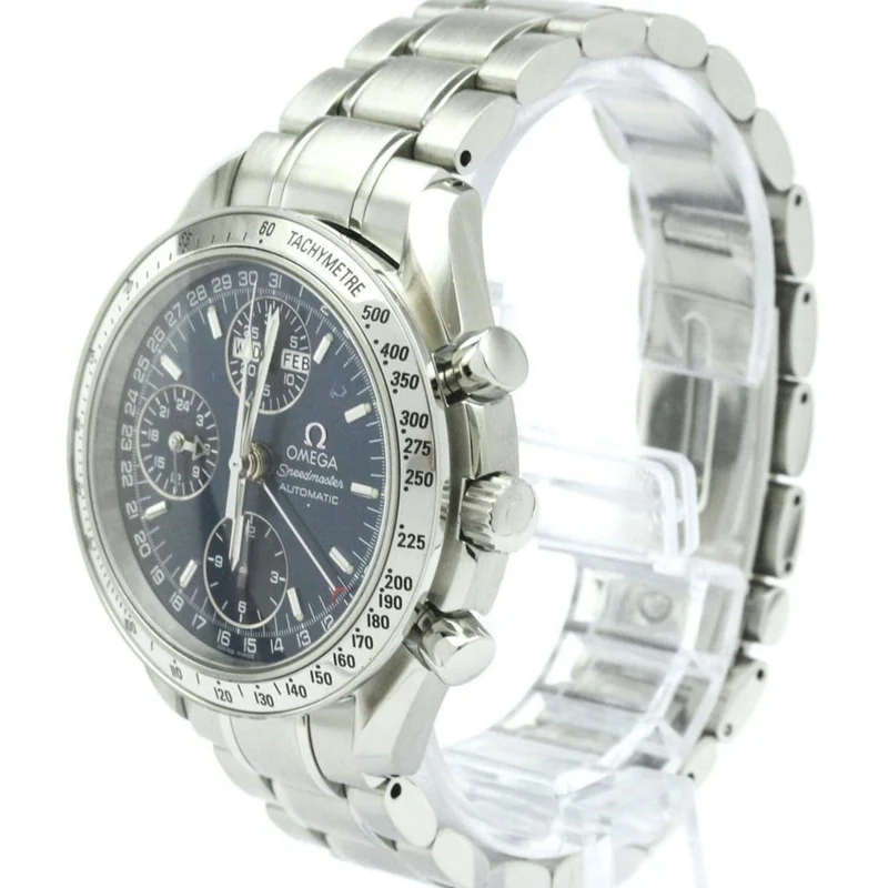 Omega Speedmaster Reduced - Automatic stainless steel chronograph watch