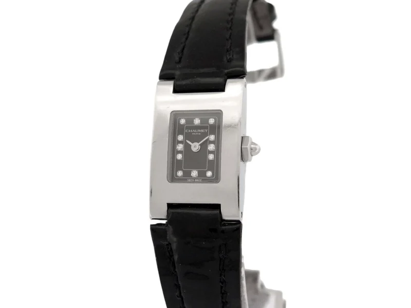 Chaumet Khesis - 30 mm quartz watch in steel, diamond hour markers