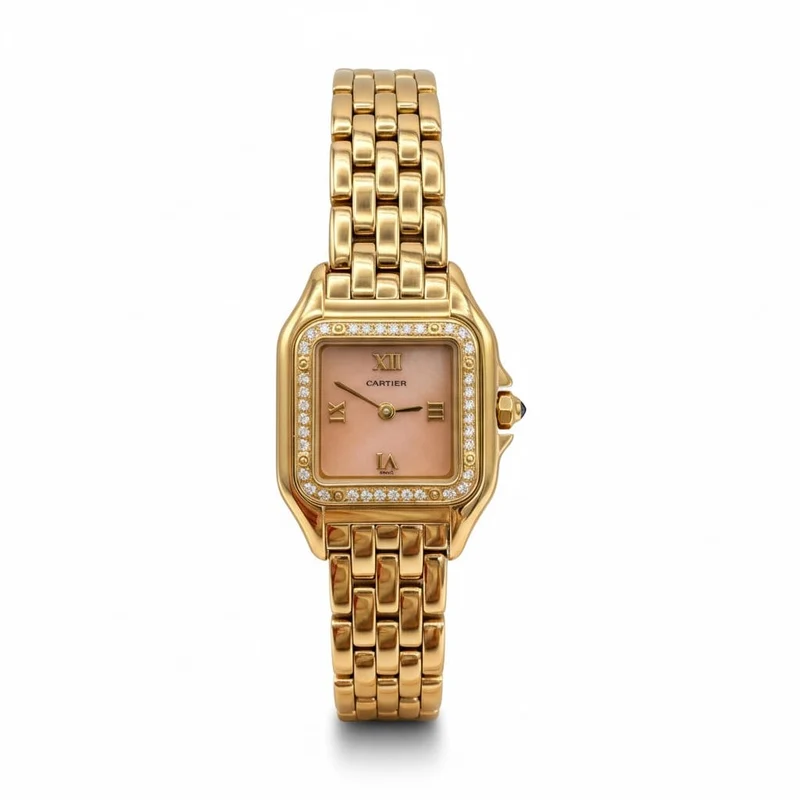 Cartier Panthère - Small model watch in yellow gold and diamonds