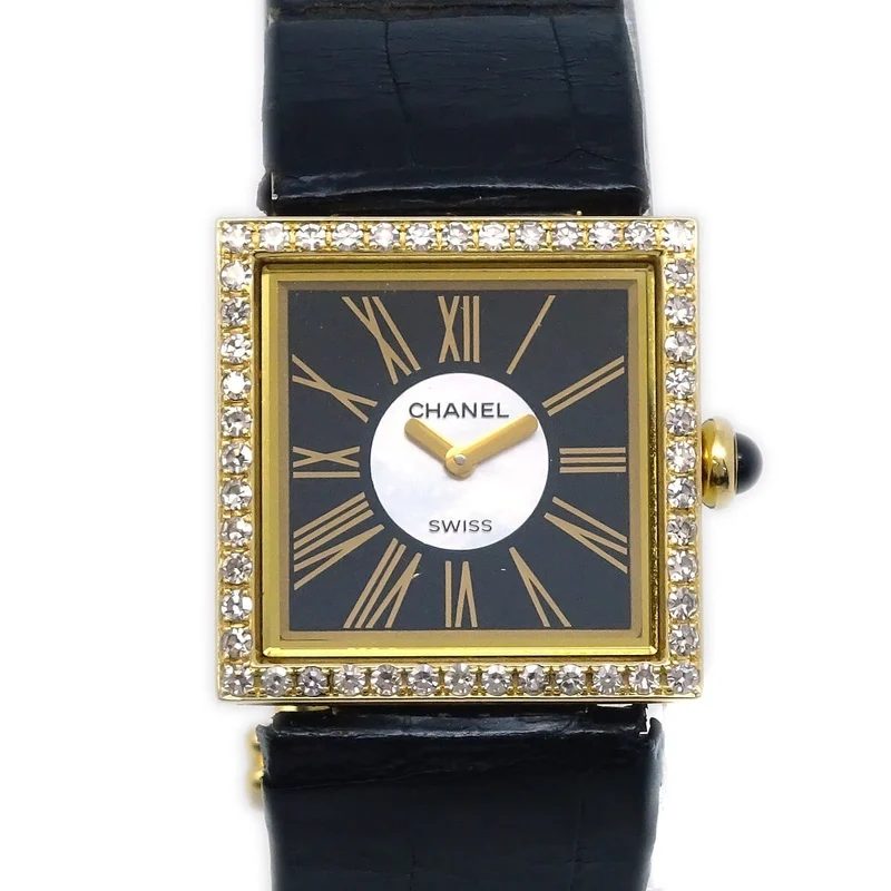 Chanel Miss - Yellow gold quartz watch with diamond-set bezel