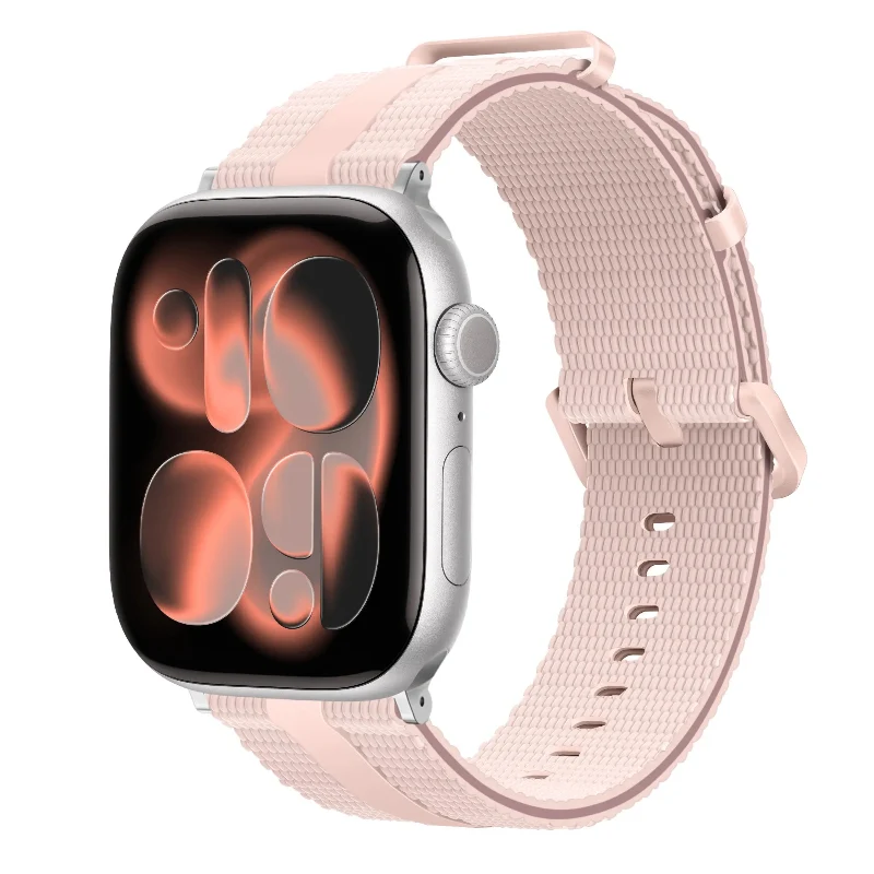 Correa activa silicona Apple Watch (rosa claro)
