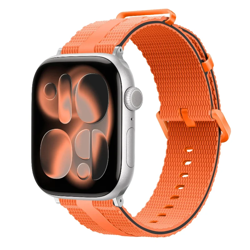 Correa activa silicona Apple Watch (naranja)