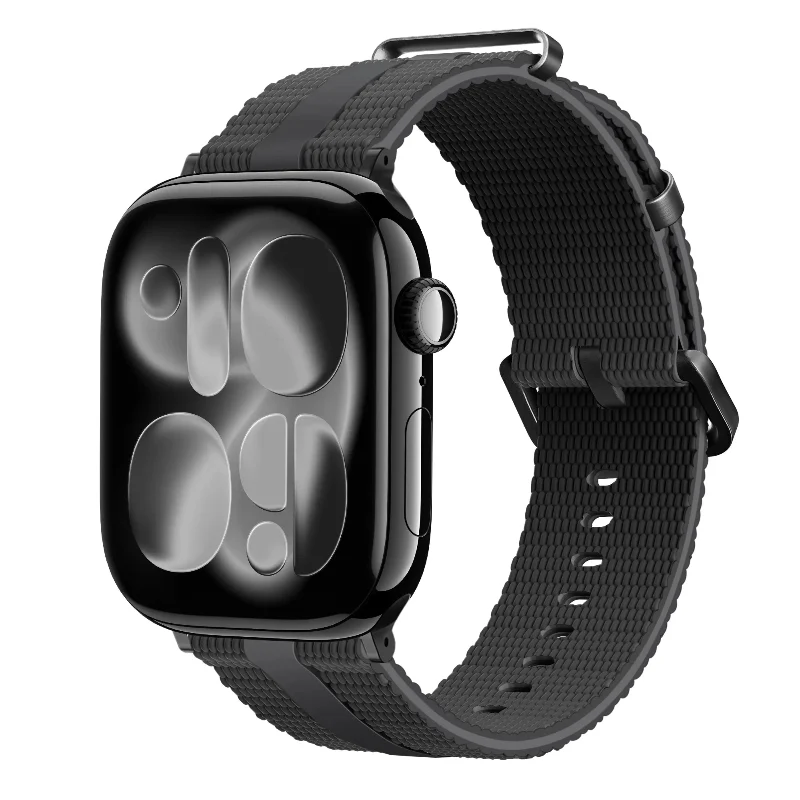 Correa activa silicona Apple Watch (negro)