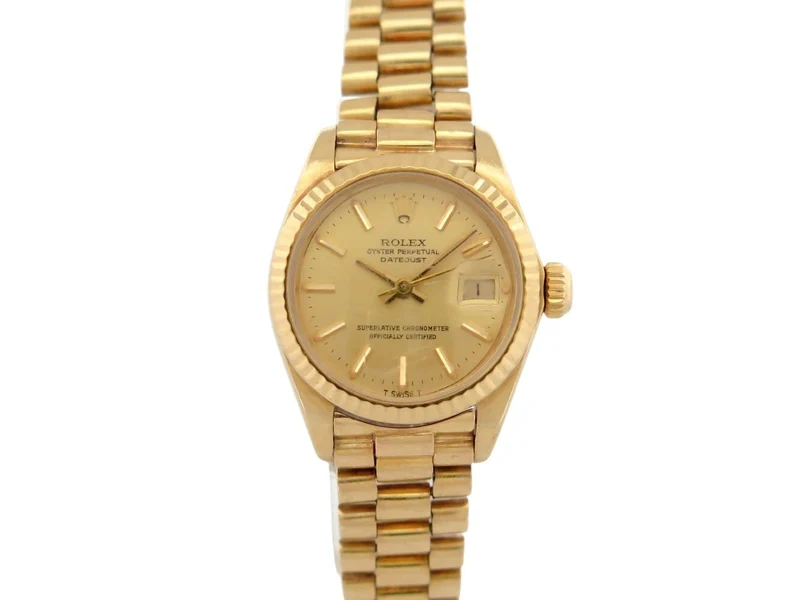Rolex Oyster Perpetual Datejust Lady - Automatic watch in 18k yellow gold ref. 69178