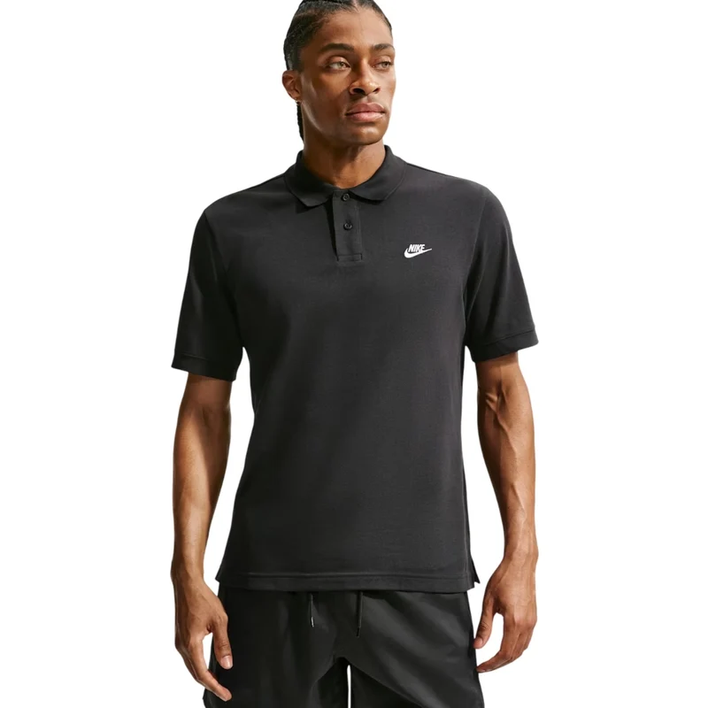 Nike Camiseta Polo M Nk Club Ss Piqué Negro, para Hombre