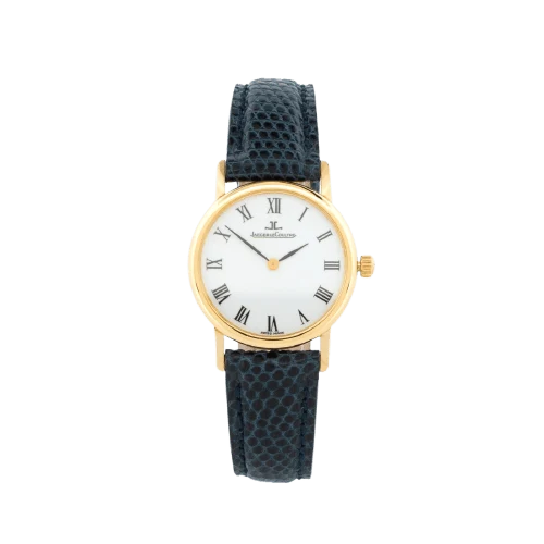 Jaeger-LeCoultre - Ultra-thin watch in 18k yellow gold, ivory Roman dial