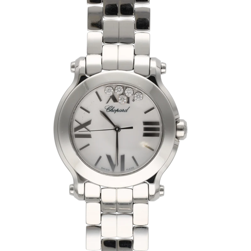 Watch Chopard Happy Sport women's 27/8509 quartz steel 30 mm – 5 diamonds – 2010