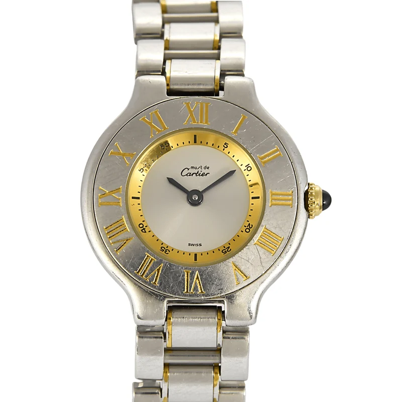 CARTIER - Must 21 - Steel and gold-tone steel watch