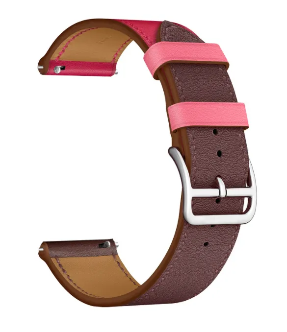 Correa cuero 'Duo' Amazfit Bip Max (rosa intenso/marrón rojizo)