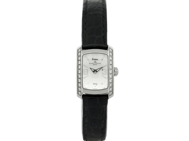 Baume et Mercier Hampton - Women's quartz watch in steel and diamonds 26 mm